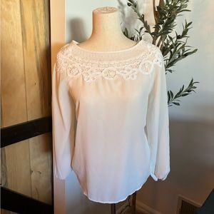 Loft size small white blouse